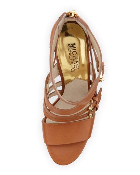 michael kors winston strappy leather sandal